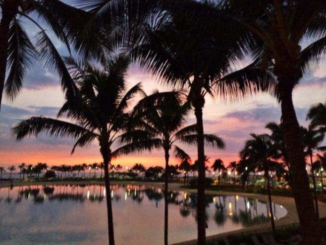 ハワイの夕焼け