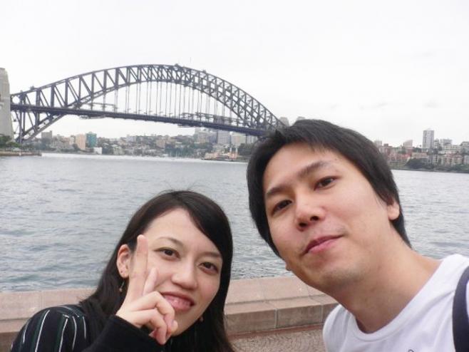 帰国前にオーストラリアにきてくれた彼女と2ショット