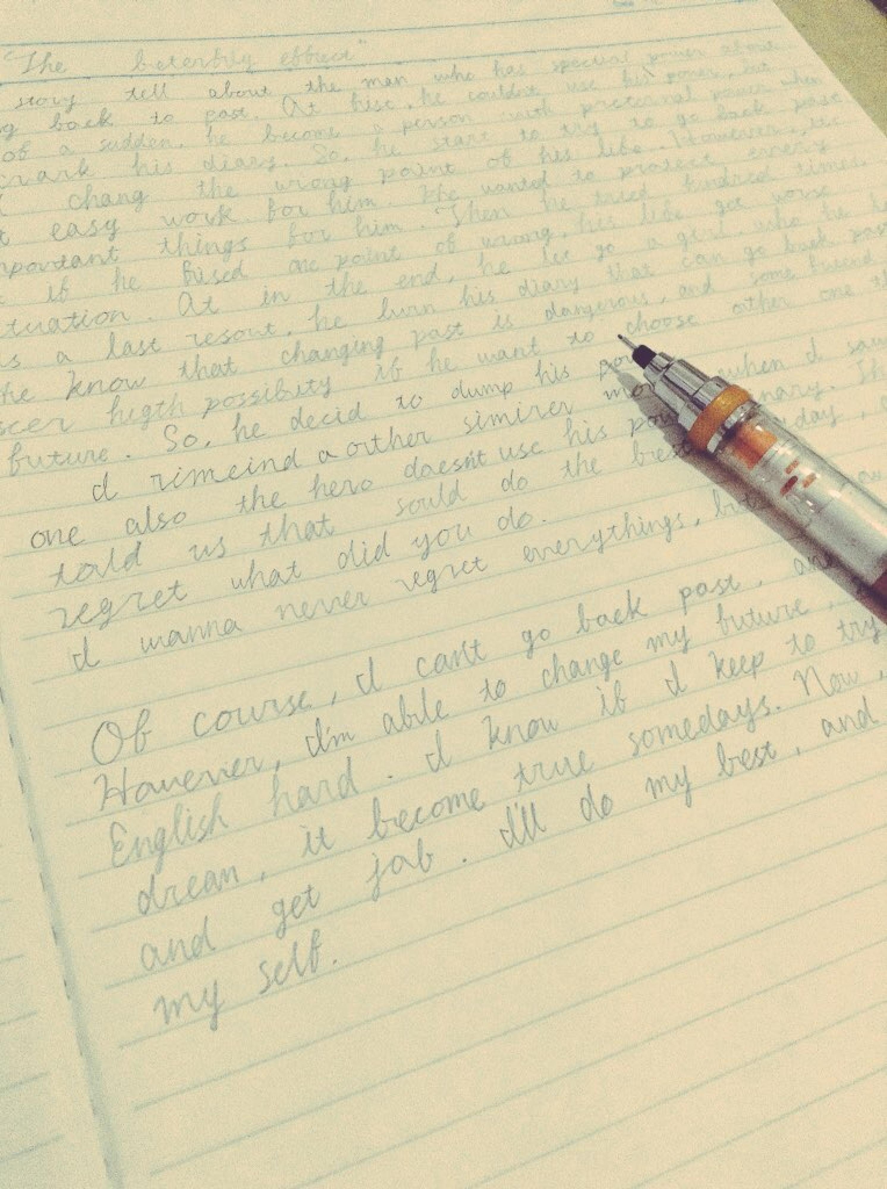 英語を勉強したノート