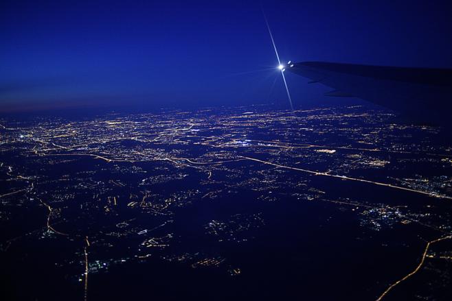 メキシコから飛行機で