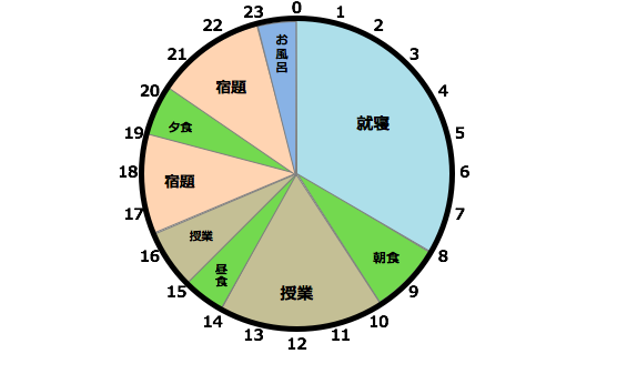 1日のタイムスケジュール