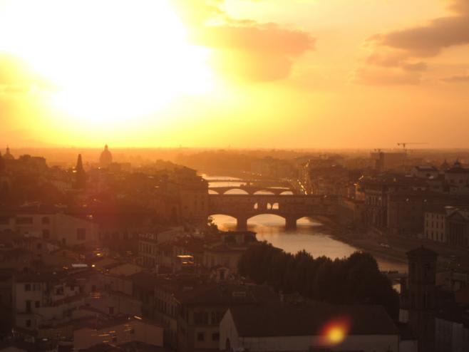イタリアの夕暮れ